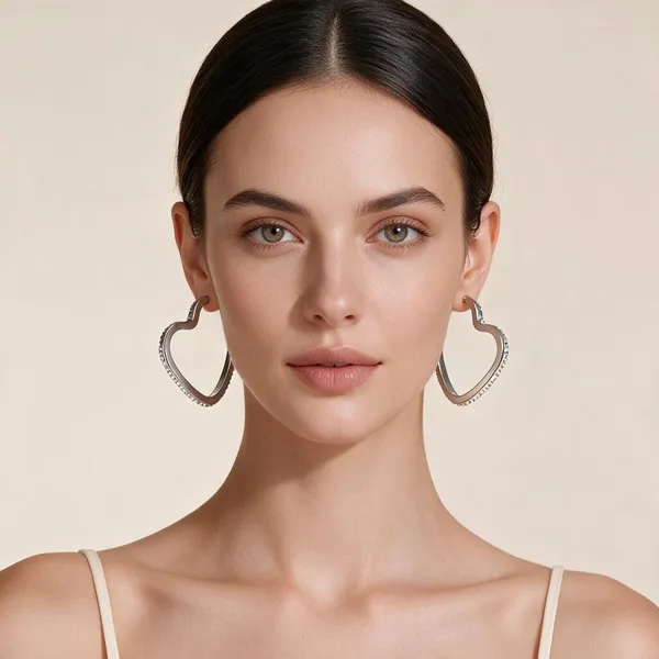 Romantic_Hoop_Earrings_Feature_An_Open_Heart_Silhouette_Lined_With_A_Sparkling_Channel_Of_Pavé_Set_Clear_Cubic_Zirconia_Crystals_(Silver)