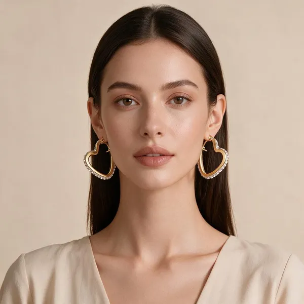 Romantic_Hoop_Earrings_Feature_An_Open_Heart_Silhouette_Lined_With_A_Sparkling_Channel_Of_Pavé_Set_Clear_Cubic_Zirconia_Crystals_(Gold)