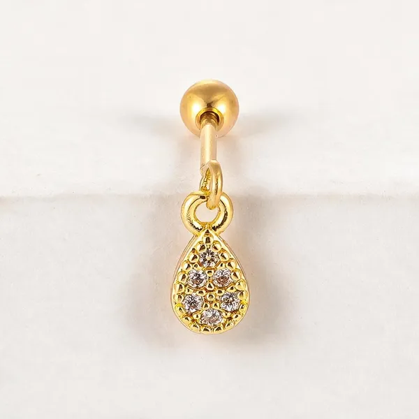 Versatile_Stud_Featuring_A_Dangling_Teardrop_Pear_Shaped_Charm_Inlaid_With_Sparkling_Pave_5A_Zircon_Stones_(Gold)