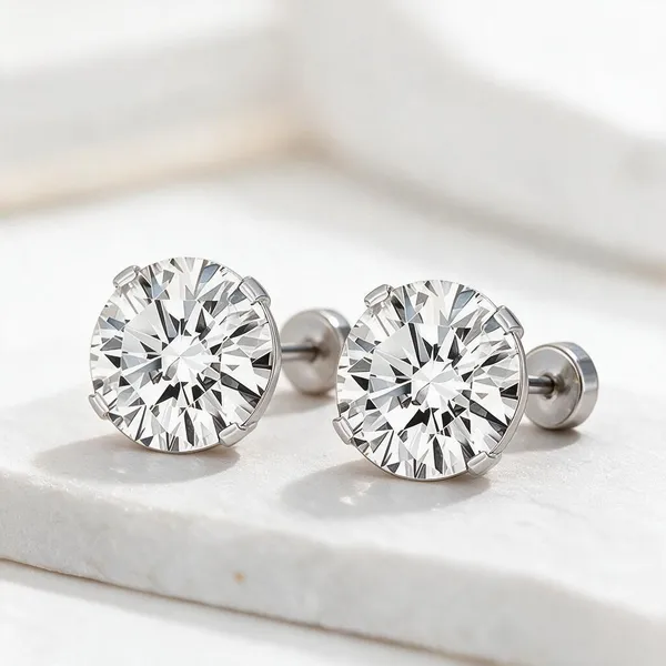 Classic_Stud_Earrings_Featuring_Round_Brilliant_Cut_Cubic_Zirconia_Stones_Secured_In_A_Four_Prong_Claw_Setting_(Silver)