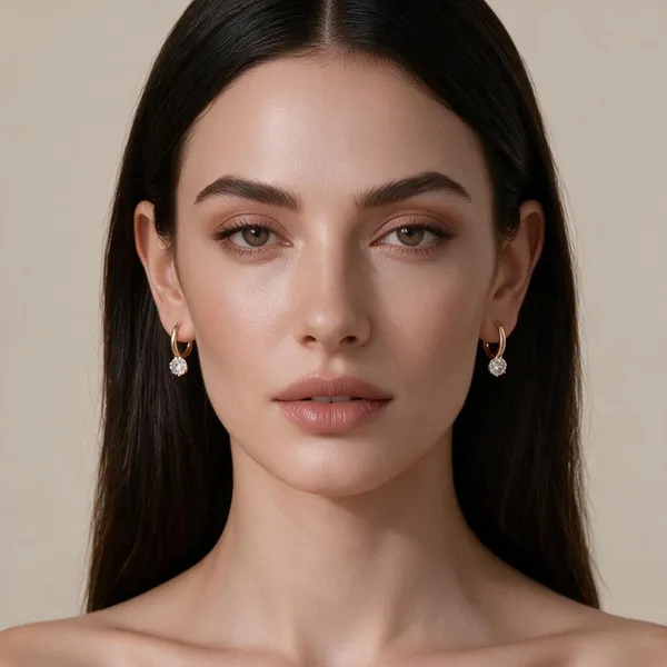 Versatile_Architectural_Look_Hoop_Earrings_Holding_A_Dangling_Round_Solitaire_Cubic_Zirconia_Crystal_(Silver)
