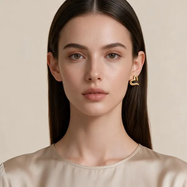 Charming_Stud_Earrings_Featuing_A_Hollow,_Stylized_Open_Heart_Silhouette_With_Smooth_Curved_Lines_(Gold)