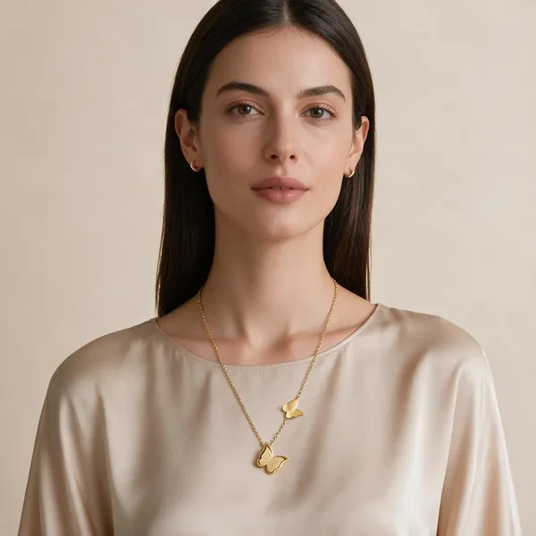Solid_Dual_Butterfly_Charm_Necklace_(Gold)