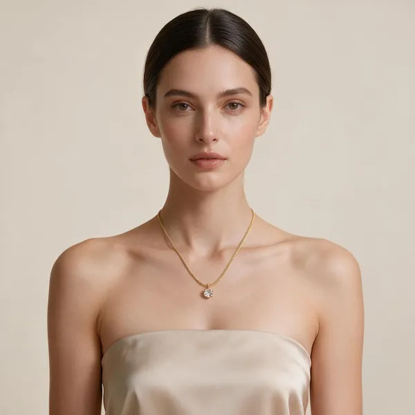 Sweet_Round_Solitaire_Crystal_Pendant_Necklace_With_Sparkling_Round_Cut_Aaaa_Cubic_Zirconia_Stone_Set_In_A_Delicate_Gold_Chain_Frame_With_Subtle_Floral_Edged_Prongs_(Gold_)