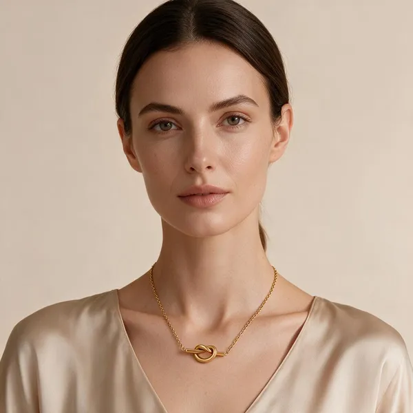 Classic_Tied_Love_Knot_Accent_Timeless_Necklace_Suspended_Along_A_Delicate,_Sparkling_Cable_Chain_(Gold)