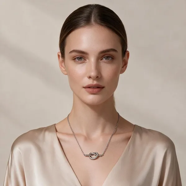 Classic_Tied_Love_Knot_Accent_Timeless_Necklace_Suspended_Along_A_Delicate,_Sparkling_Cable_Chain_(Silver)