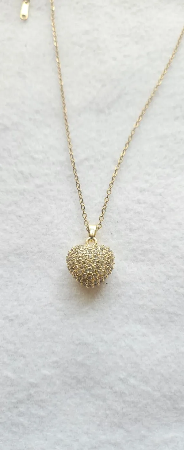 Gold_18K_Plated_Pave_Zircon_3D_Heart_Pendant_Necklace_For_Women
