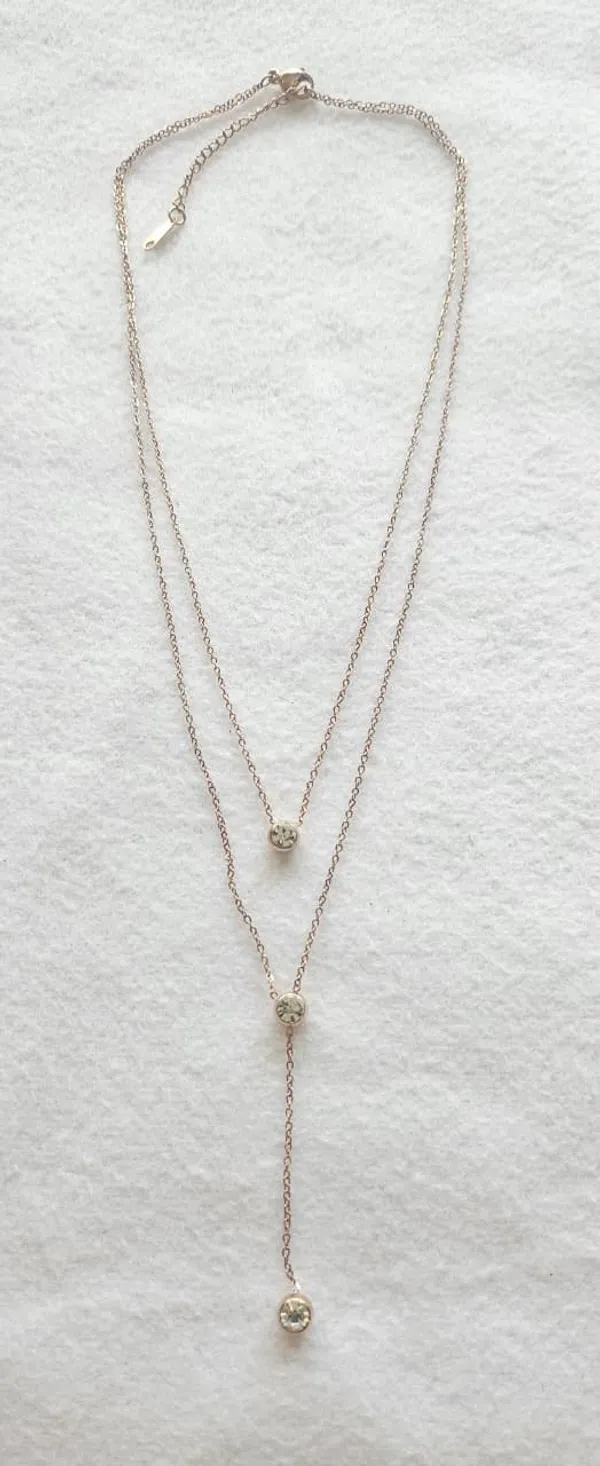 Rose_Gold_Plated_Layered_Lariat_Round_Pendant_Necklace_For_Women