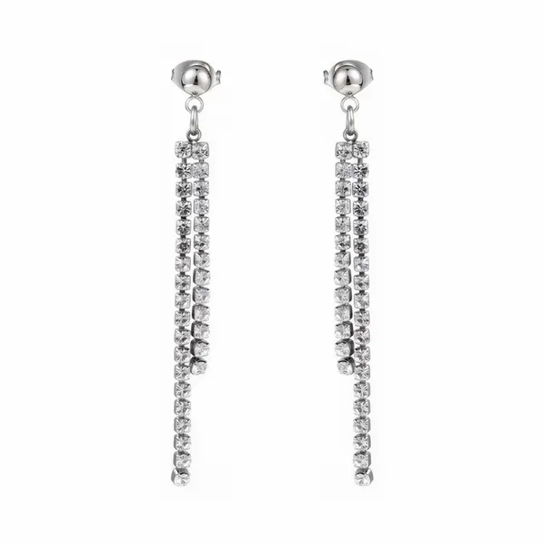 Silver_Stainless_Steel_Crystal_Multi_Tier_Tennis_Chain_Drop_Earrings_For_Women