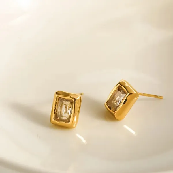Gold_Steel_Geometric_Emerald_Cut_Zirconia_Rectangular_Stud_Earrings_For_Women