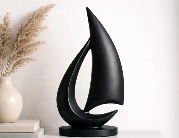 Pla_Modern_Abstract_Black_Decorative_Showpiece