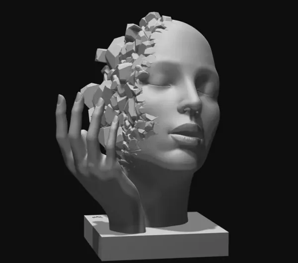 Pla_Contemporary_Abstract_Female_Face_Sculpture