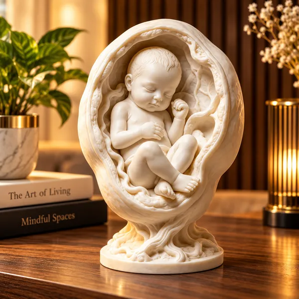 3D_Printed_PLA_Miracle_of_Life_–_Sleeping_Baby_in_Cocoon_Sculpture_|_Premium_Decorative_Showpiece