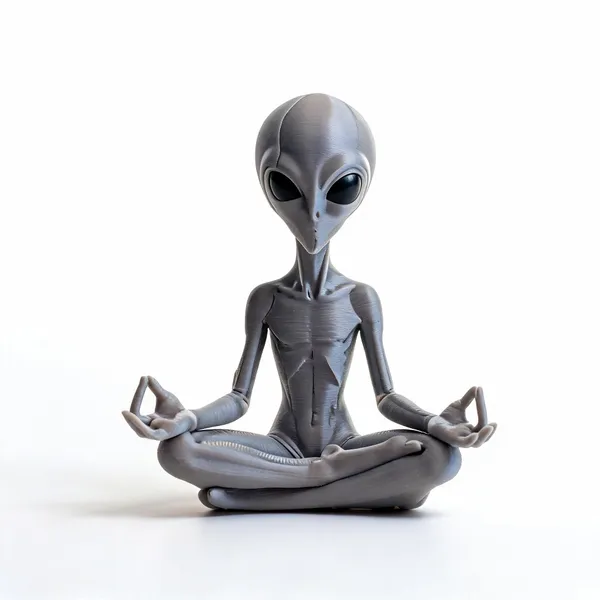 Pla_Multicolour_Alien_Meditation_Figurine