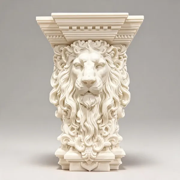 Pla_Classical_Lion_Motif_Sculptural_Showpiece