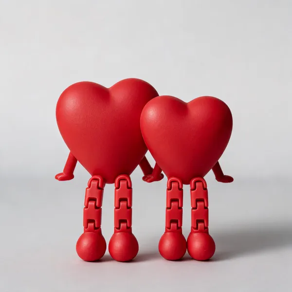 Pla_Whimsical_Red_Heart_Dangling_Leg_Decorative_Figurines