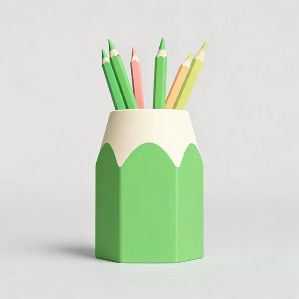 Green_Pencil-Shaped_Desk_Organizer