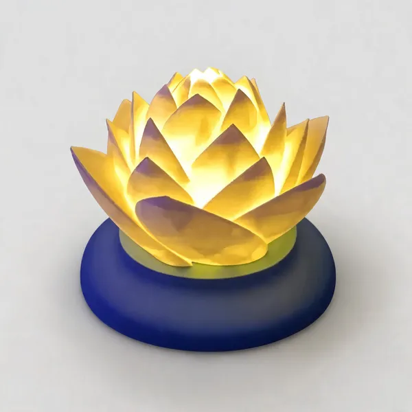 Pla_Gold_Lotus_LED_Decorative_Table_Lamp