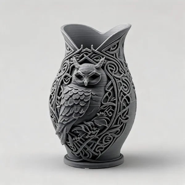 Pla_Sculptural_Owl_Motif_Decorative_Vase