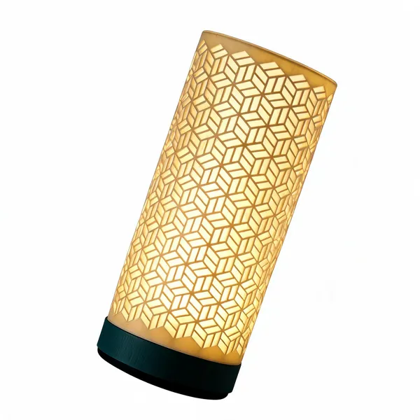Pla_Geometric_Lattice_Cylindrical_Table_Lamp