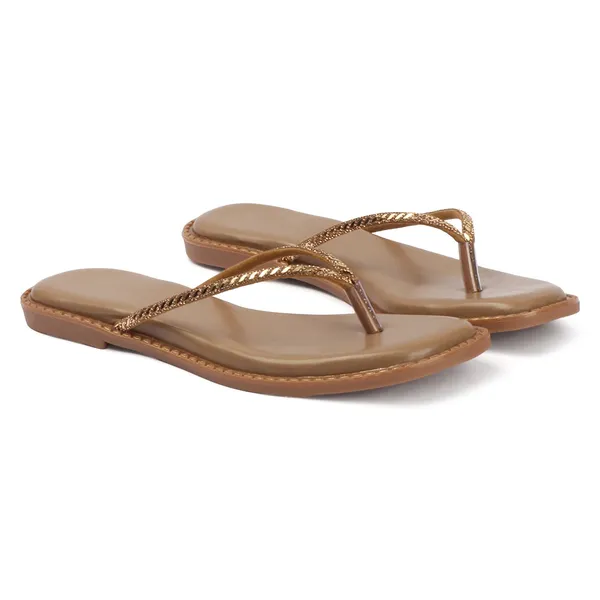 Bronze_Handcrafted_Braided_Strap_Flat_Chappal