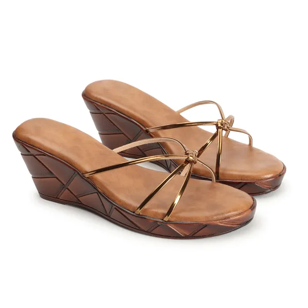 Bronze_&_Gold_Handcrafted_Strappy_Wedge_Chappal
