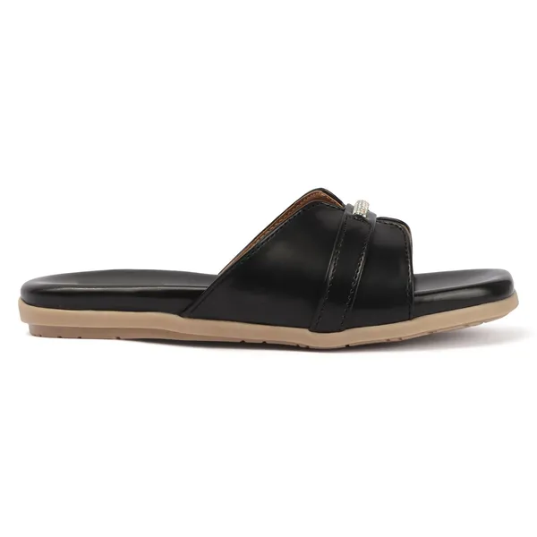 Black_Handcrafted_Cushioned_Rhinestone_Slide_Chappal