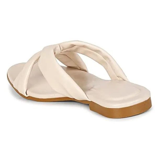 Cream_Handcrafted_Knotted-Strap_Flat_Chappal