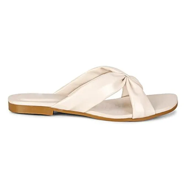 Cream_Handcrafted_Knotted-Strap_Flat_Chappal