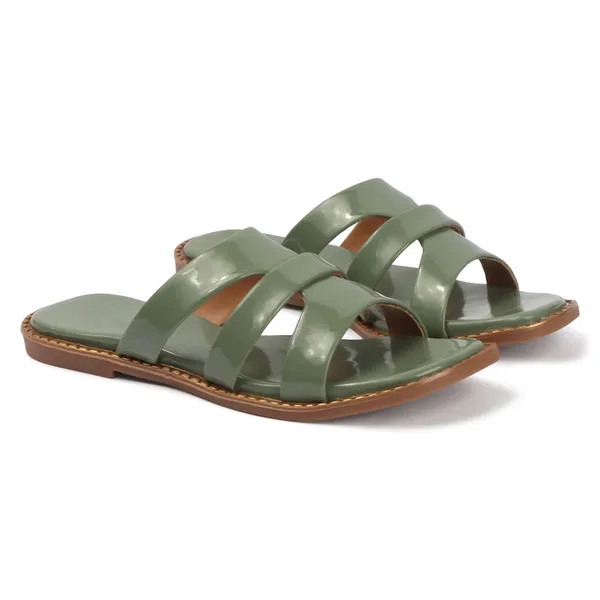Sage_Green_Handcrafted_Triple-Strap_Flat_Chappal
