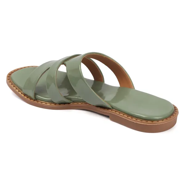 Sage_Green_Handcrafted_Triple-Strap_Flat_Chappal