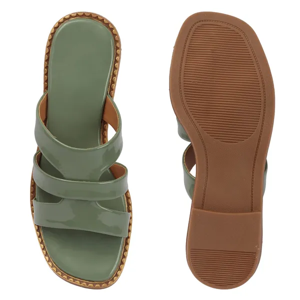 Sage_Green_Handcrafted_Triple-Strap_Flat_Chappal