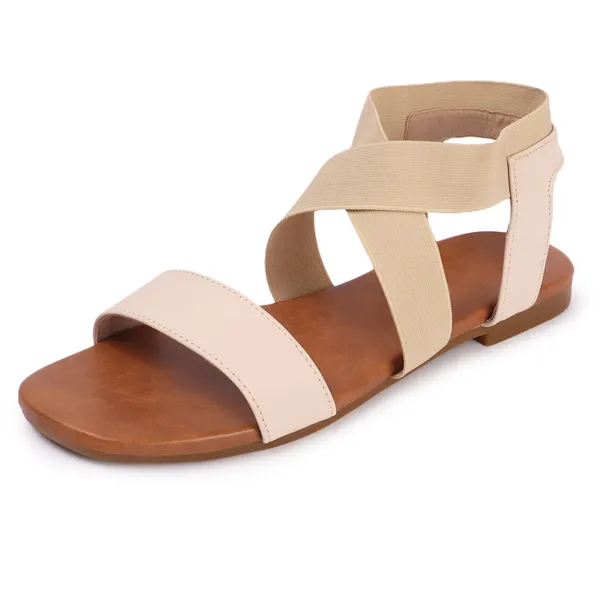 Cream_Handcrafted_Elastic-Strap_Comfort_Chappal