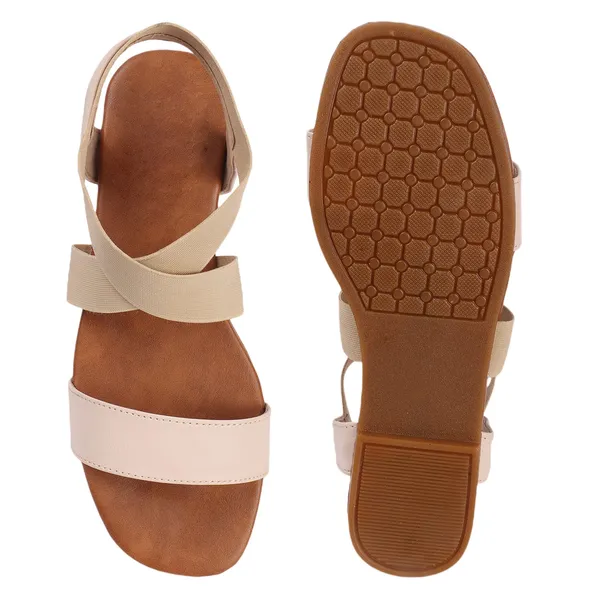 Cream_Handcrafted_Elastic-Strap_Comfort_Chappal