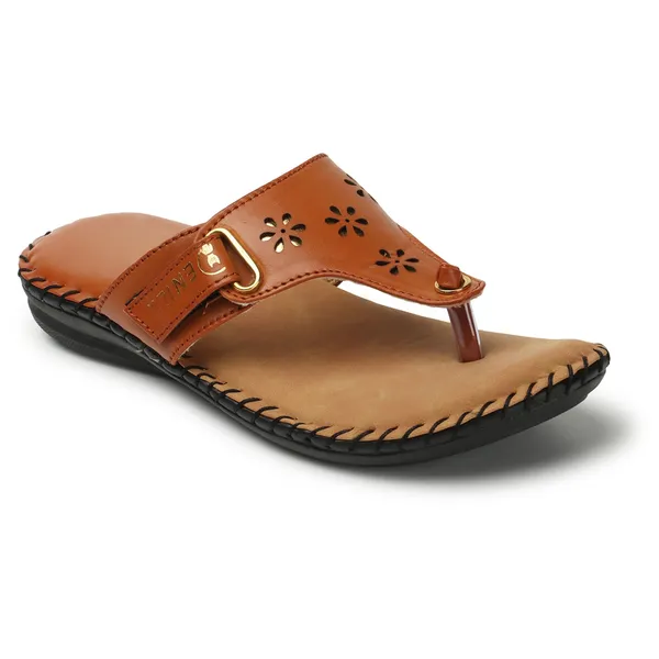 Tan_Handcrafted_Floral_Cutwork_Comfort_Toe-Ring_Chappal