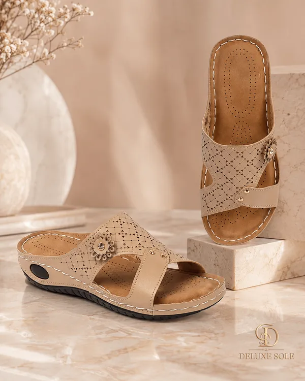 Beige_Handcrafted_Cutwork_Comfort_Wedge_Chappal