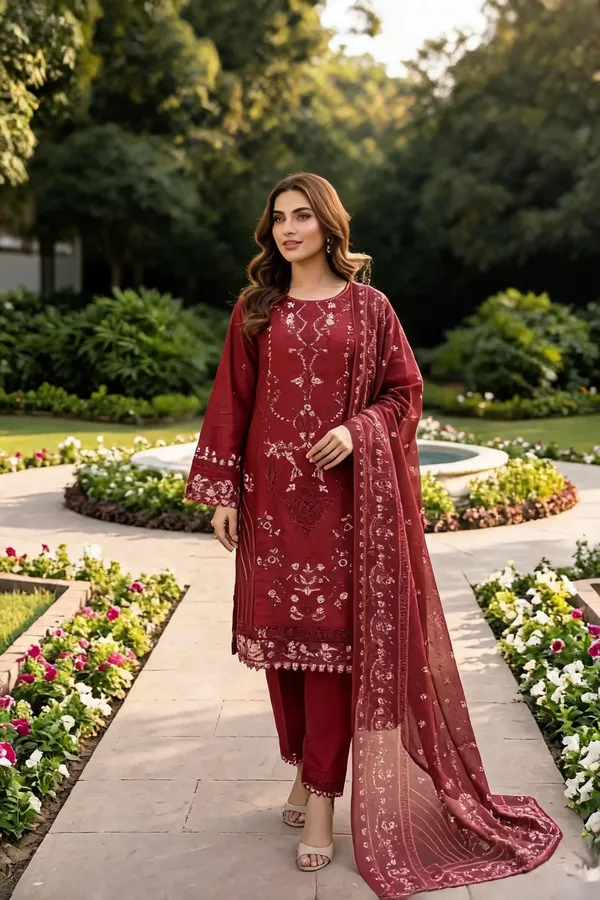 Rayon_Embroidered_Pant_with_Long_Top,_Bottom_and_Dupatta