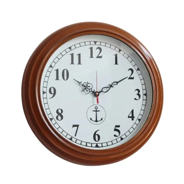 Wooden_Wall_Clock_With_Roman_Numerals