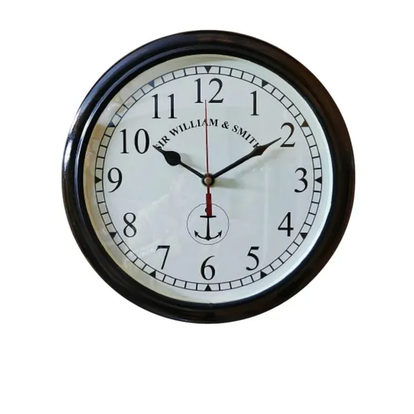 Econucleax_Sir_William_Wooden_Wall_Clock_10_Classic_Round_Wall_Clock_With_Antique_Wood_Finish_Elegant_Wall_Clock_For_Home_Office_Decor_Compact_Size_Perfect_For_Bedroom_Kitchen_And_Living_Room