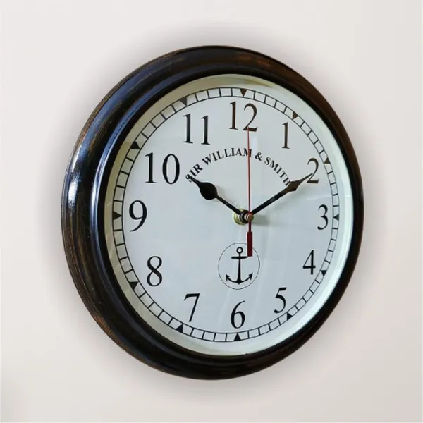 Econucleax_Sir_William_Wooden_Wall_Clock_10_Classic_Round_Wall_Clock_With_Antique_Wood_Finish_Elegant_Wall_Clock_For_Home_Office_Decor_Compact_Size_Perfect_For_Bedroom_Kitchen_And_Living_Room