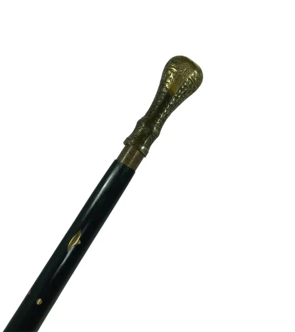 Walking_Stick_With_Brass_Knob_Handle