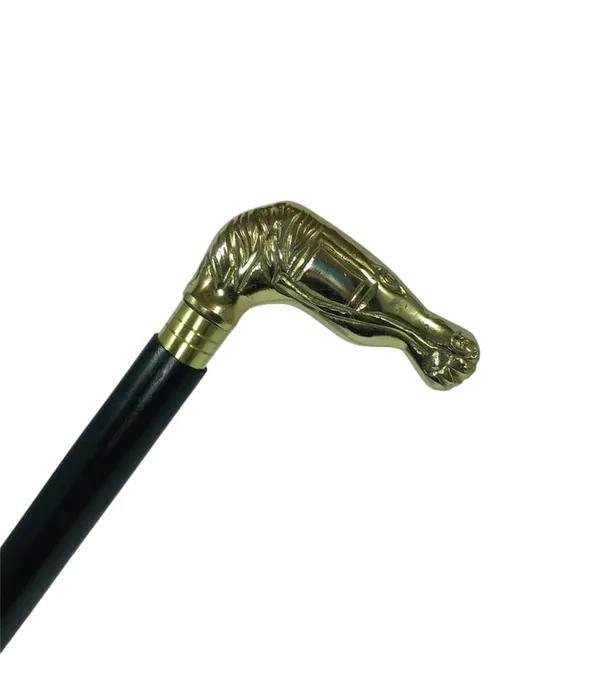 Walking_Stick_With_Brass_Horse_Handle