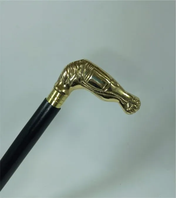 Walking_Stick_With_Brass_Horse_Handle