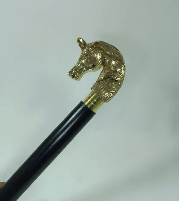 Walking_Stick_With_Brass_Horse_Handle