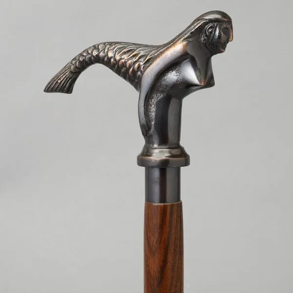 Wooden_Foldable_Walking_Stick_With_Mermaid_Handle