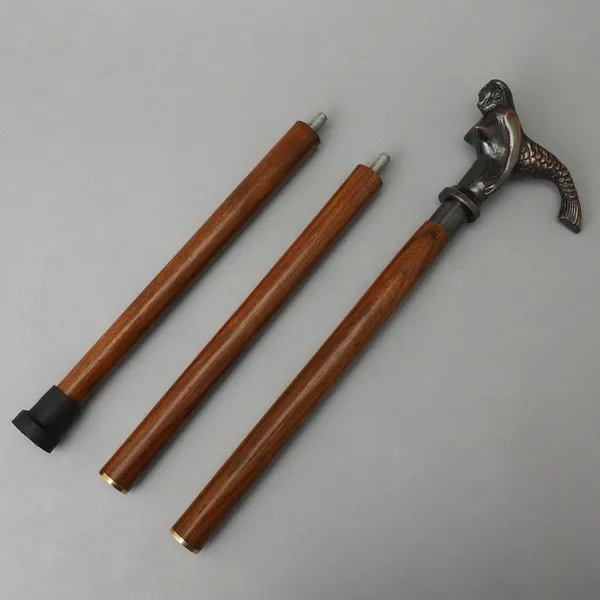 Wooden_Foldable_Walking_Stick_With_Mermaid_Handle
