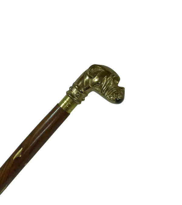 Walking_Stick_With_Brass_Bull_Dog_Handle