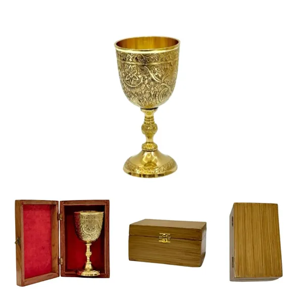 Brass_Wine_Goblet_With_Wooden_Box