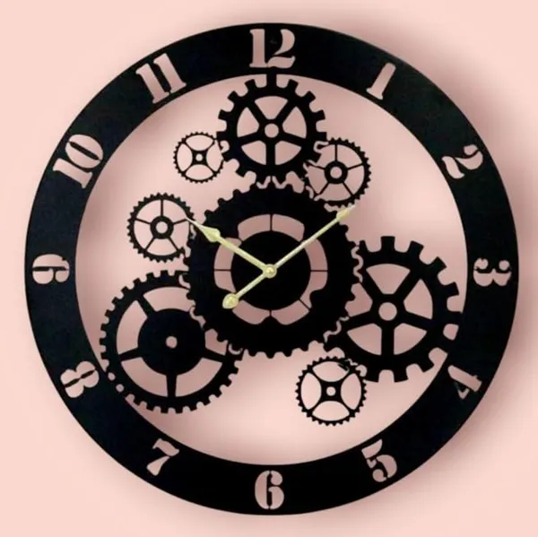 Mechanical_Gear_Metal_Wall_Clock