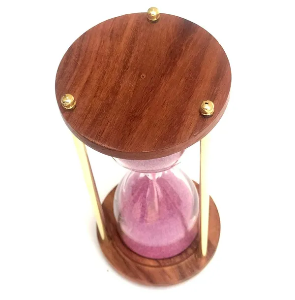 Hourglass_Sand_Timer_With_Brass_Posts_And_Wooden_Base